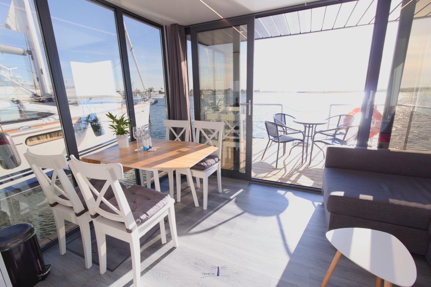 Hausboot Fjord Lacerta Mit Dachterrasse In Wendtorf エクステリア 写真